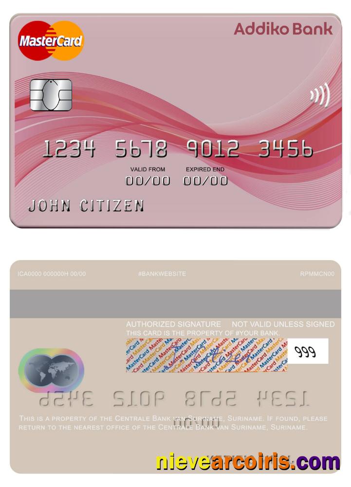 Suriname Centrale Bank van Suriname mastercard